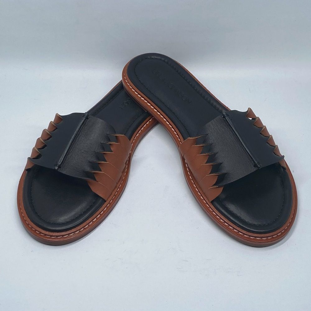 Ulla Johnson Ameya Twisted Contrast Slide Sandals size 39
